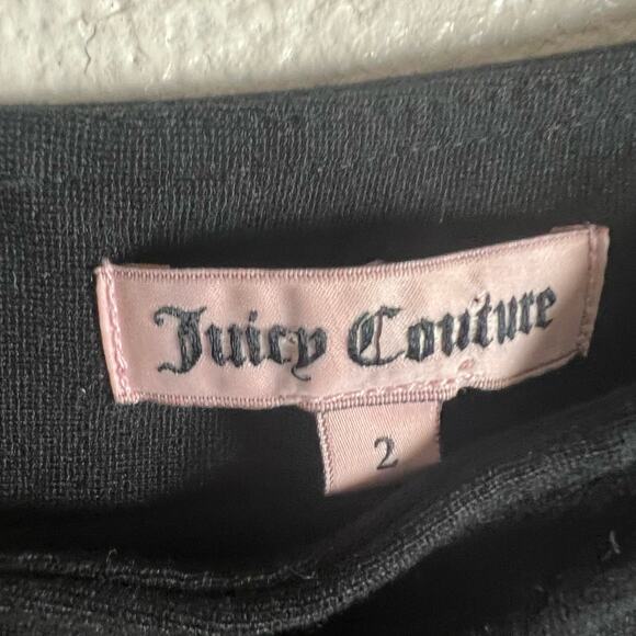 Juicy Couture Black Sailor Button Pleated A-Line Mini Skirt Y2K Size 2 - Picture 4 of 6